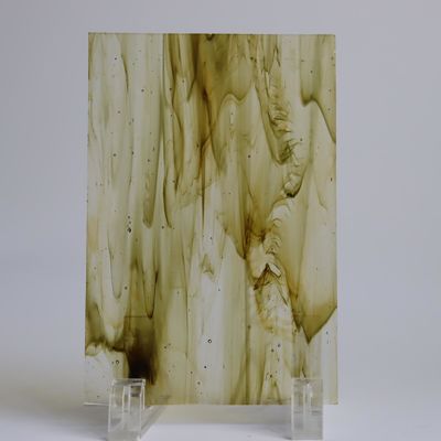 24x24 White Yellow Stained Glass Window Sheets